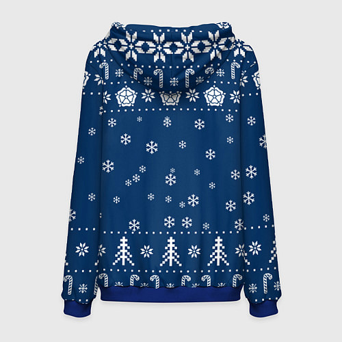 Мужская толстовка Манчестер Сити Новогодний / 3D-Синий – фото 2