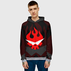 Толстовка-худи мужская GURREN LAGANN LOGO SYMBOL, цвет: 3D-меланж — фото 2