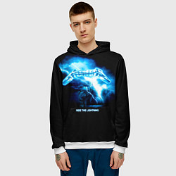 Толстовка-худи мужская Ride the Lightning Metallica, цвет: 3D-белый — фото 2