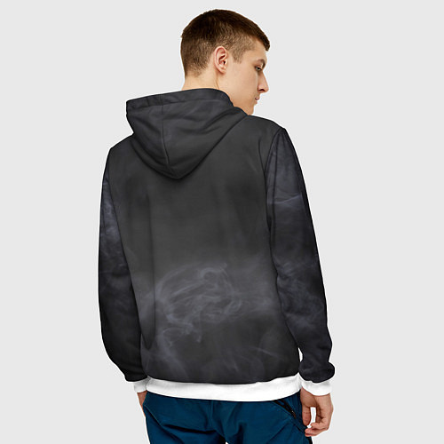 Мужская толстовка Тигр в тумане / 3D-Белый – фото 4