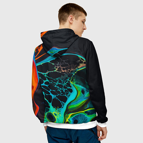 Мужская толстовка Огни большого города / 3D-Белый – фото 4