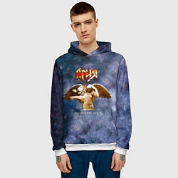 Толстовка-худи мужская Беспечный ангел - Ария, цвет: 3D-белый — фото 2