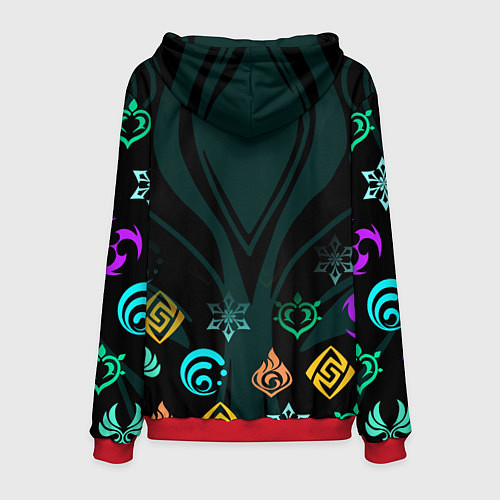 Мужская толстовка GENSHIN IMPACT ГЕНШИН ИМПАКТ СЯО МАСКА / 3D-Красный – фото 2