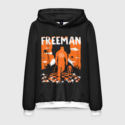 Толстовка-худи мужская Walkin Freeman, цвет: 3D-белый