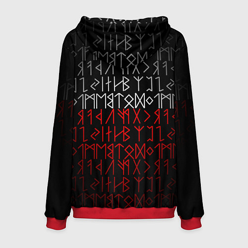 Мужская толстовка Славянская символика Руны / 3D-Красный – фото 2