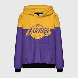 Толстовка-худи мужская LAKERS LINE HEXAGON SPORT, цвет: 3D-черный