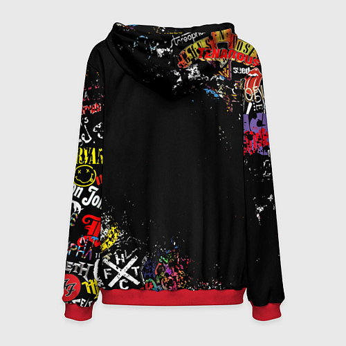 Мужская толстовка ВСЁ ИДЁТ ПО ПЛАНУ ГРАЖДАНСКАЯ ОБОРОНА ЛОГО РОК ГРУ / 3D-Красный – фото 2