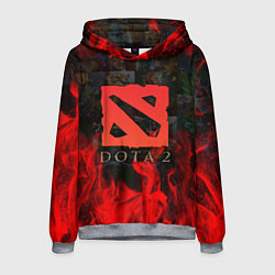 Мужская толстовка DOTA 2 ЛОГО В ОГНЕ, ПЕРСОНАЖИ