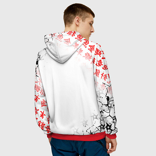 Мужская толстовка ПРИЗРАК ЦУСИМЫ ЭМБЛЕМА GHOST OF TSUSHIMA / 3D-Красный – фото 4