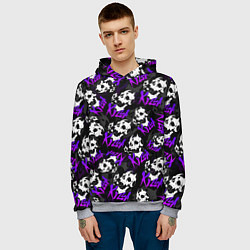 Толстовка-худи мужская JOJO KILLER QUEEN КОРОЛЕВА УБИЙЦА УЗОР, цвет: 3D-меланж — фото 2