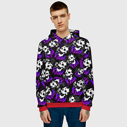 Толстовка-худи мужская JOJO KILLER QUEEN КОРОЛЕВА УБИЙЦА УЗОР, цвет: 3D-красный — фото 2