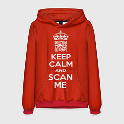 Мужская толстовка Keep calm and scan me: fuck off