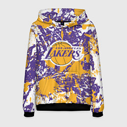 Мужская толстовка LAKERS ФИРМЕННЫЕ ЦВЕТА БРЫЗГИ КРАСОК LA