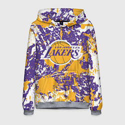 Мужская толстовка LAKERS ФИРМЕННЫЕ ЦВЕТА БРЫЗГИ КРАСОК LA