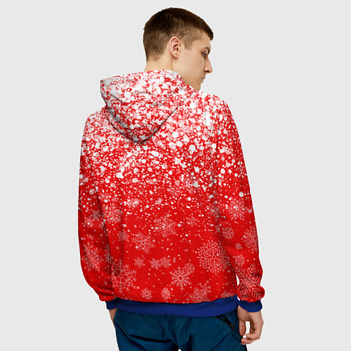 Мужская толстовка ROBLOX НОВОГОДНИЙ SMILE 2022 / 3D-Синий – фото 4