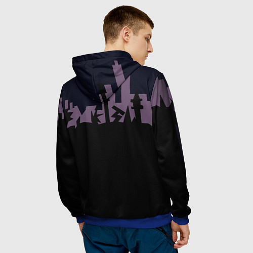 Мужская толстовка Spamton: BIG SHOT ! Deltarune Спамтон / 3D-Синий – фото 4