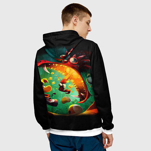 Мужская толстовка Rayman Legend / 3D-Белый – фото 4