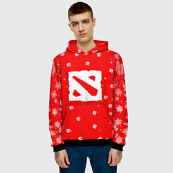 Толстовка-худи мужская НОВОГОДНИЙ ДОТА 2 НОВЫЙ ГОД DOTA 2, цвет: 3D-черный — фото 2