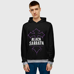 Толстовка-худи мужская Black Sabbat Cross, цвет: 3D-меланж — фото 2