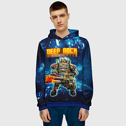 Толстовка-худи мужская Deep Rock Galactic Gunner, цвет: 3D-синий — фото 2