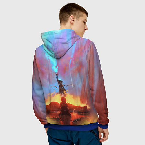 Мужская толстовка JINX ARCANE LOL LEAGUE OF LEGENDS / 3D-Синий – фото 4