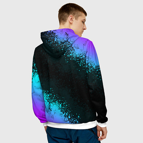 Мужская толстовка CS GO NEON SYMBOL STYLE SKIN КС ГО НЕОН / 3D-Белый – фото 4