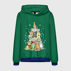 Мужская толстовка Коты Построение ёлкой