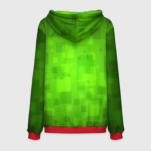 Мужская толстовка Minecraft Logo Green / 3D-Красный – фото 2