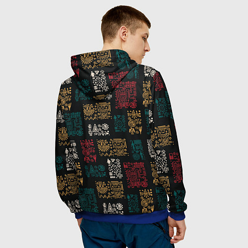 Мужская толстовка Эхо прошлого индеец / 3D-Синий – фото 4