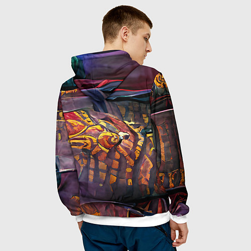 Мужская толстовка Знак огня / 3D-Белый – фото 4