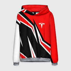 Мужская толстовка TESLA MOTORS RED LINE ТЕСЛА