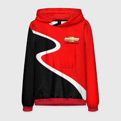Толстовка-худи мужская Chevrolet Логотип, цвет: 3D-красный