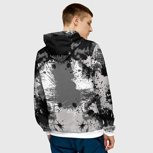 Мужская толстовка BENDY LOVE БЕНДИ С СЕРДЦЕМ / 3D-Белый – фото 4