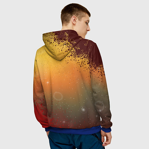 Мужская толстовка Santa love you / 3D-Синий – фото 4