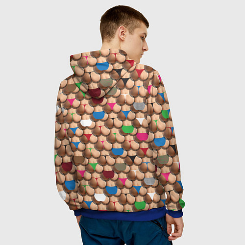 Мужская толстовка Попки / 3D-Синий – фото 4