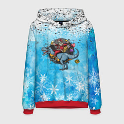 Мужская толстовка Санта на дино 2024