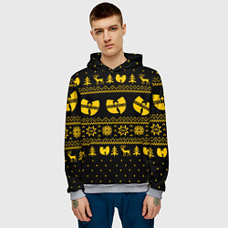 Толстовка-худи мужская НОВОГОДНИЙ СВИТЕР WU TANG CLAN, цвет: 3D-меланж — фото 2