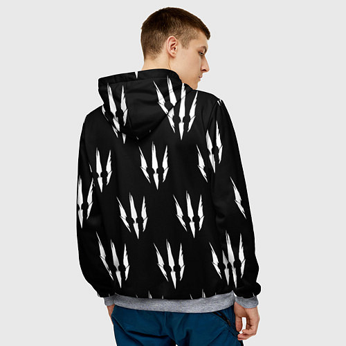 Мужская толстовка The witcher ведьмак 3 / 3D-Меланж – фото 4