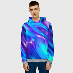 Толстовка-худи мужская Neon Holographic, цвет: 3D-меланж — фото 2