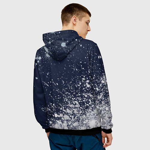 Мужская толстовка MERCEDES Racing Краски / 3D-Черный – фото 4