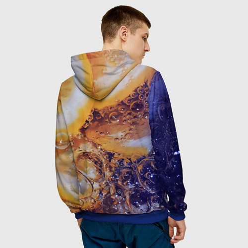 Мужская толстовка Макро-Апельсинка / 3D-Синий – фото 4