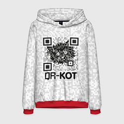 Мужская толстовка QR код котик