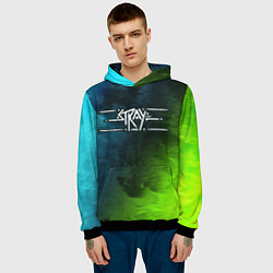 Толстовка-худи мужская Stray: Green, цвет: 3D-черный — фото 2