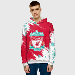 Толстовка-худи мужская НОВОГОДНИЙ ЛИВЕРПУЛЬ 2022, цвет: 3D-белый — фото 2
