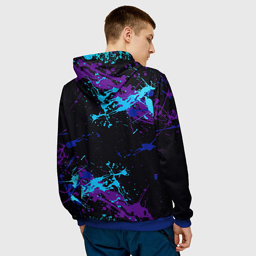 Мужская толстовка SONIC NEON СОНИК НЕОН / 3D-Синий – фото 4