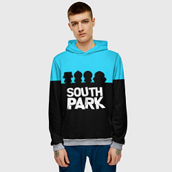 Толстовка-худи мужская Южный парк персонажи South Park, цвет: 3D-меланж — фото 2