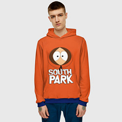 Толстовка-худи мужская Южный парк Кенни South Park, цвет: 3D-синий — фото 2