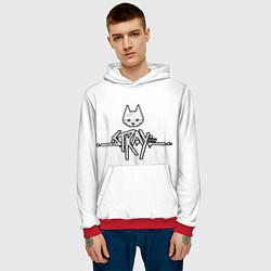 Толстовка-худи мужская Stray, цвет: 3D-красный — фото 2