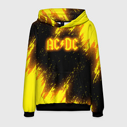 Толстовка-худи мужская ACDC - Neon, цвет: 3D-черный