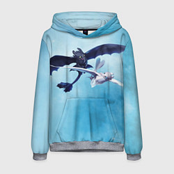 Толстовка-худи мужская Фурии летят в облаках, цвет: 3D-меланж